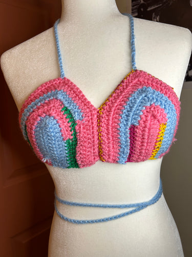 Multicolored Color Block Bralette