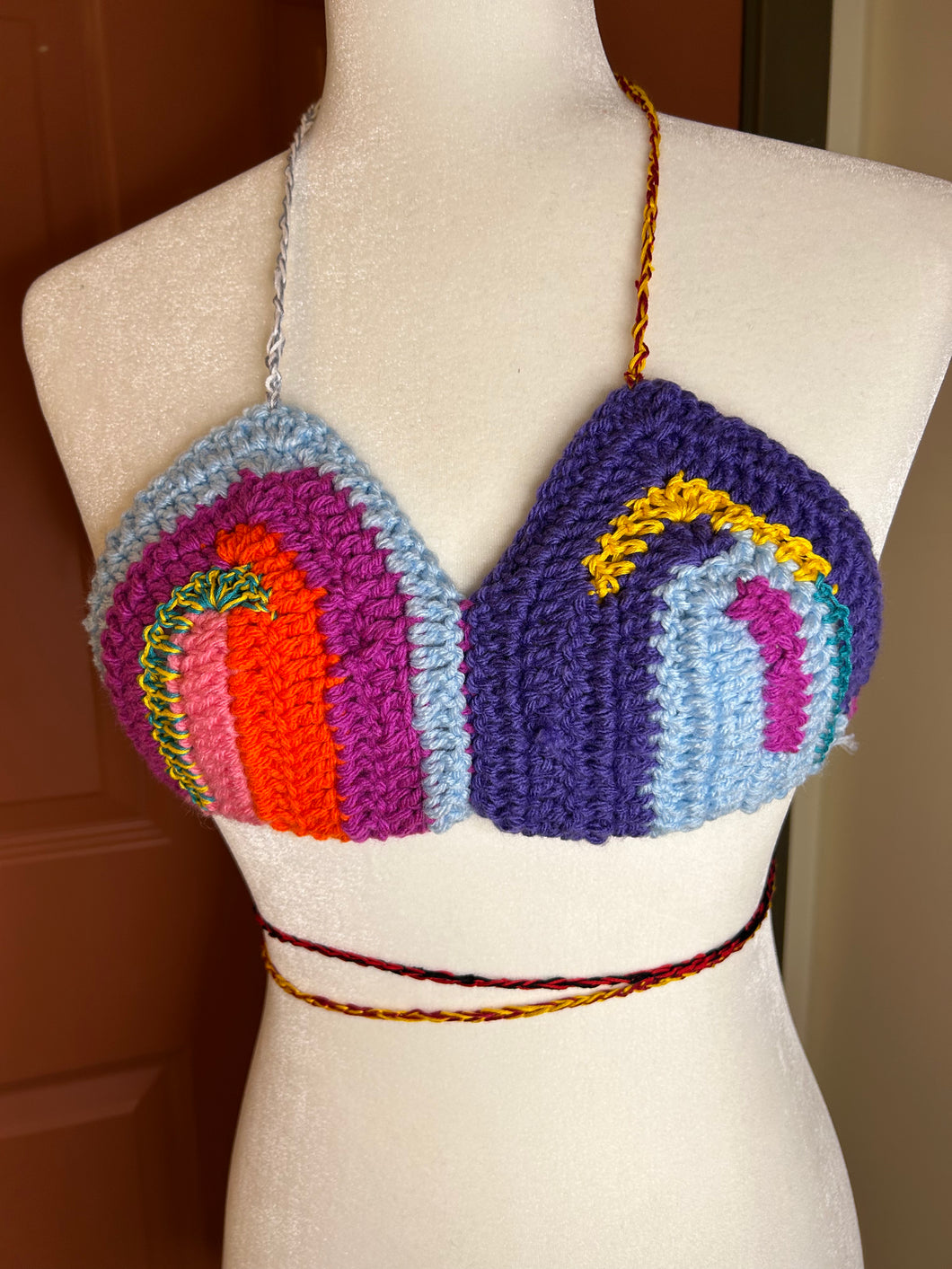 Multicolored Color Block Bralette