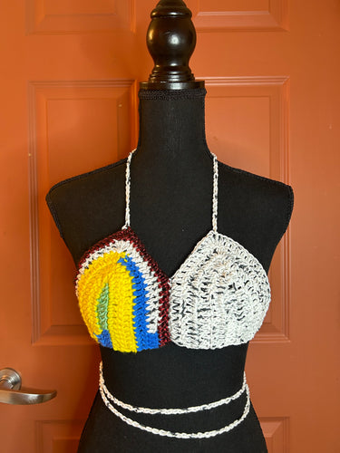 Multicolored Color Block Bralette