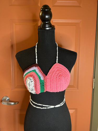 Multicolored Color Block Bralette