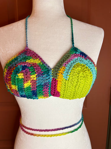 Multicolored Color Block Bralette