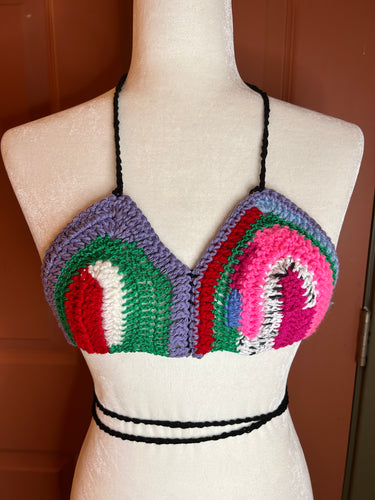 Multicolored Color Block Bralette