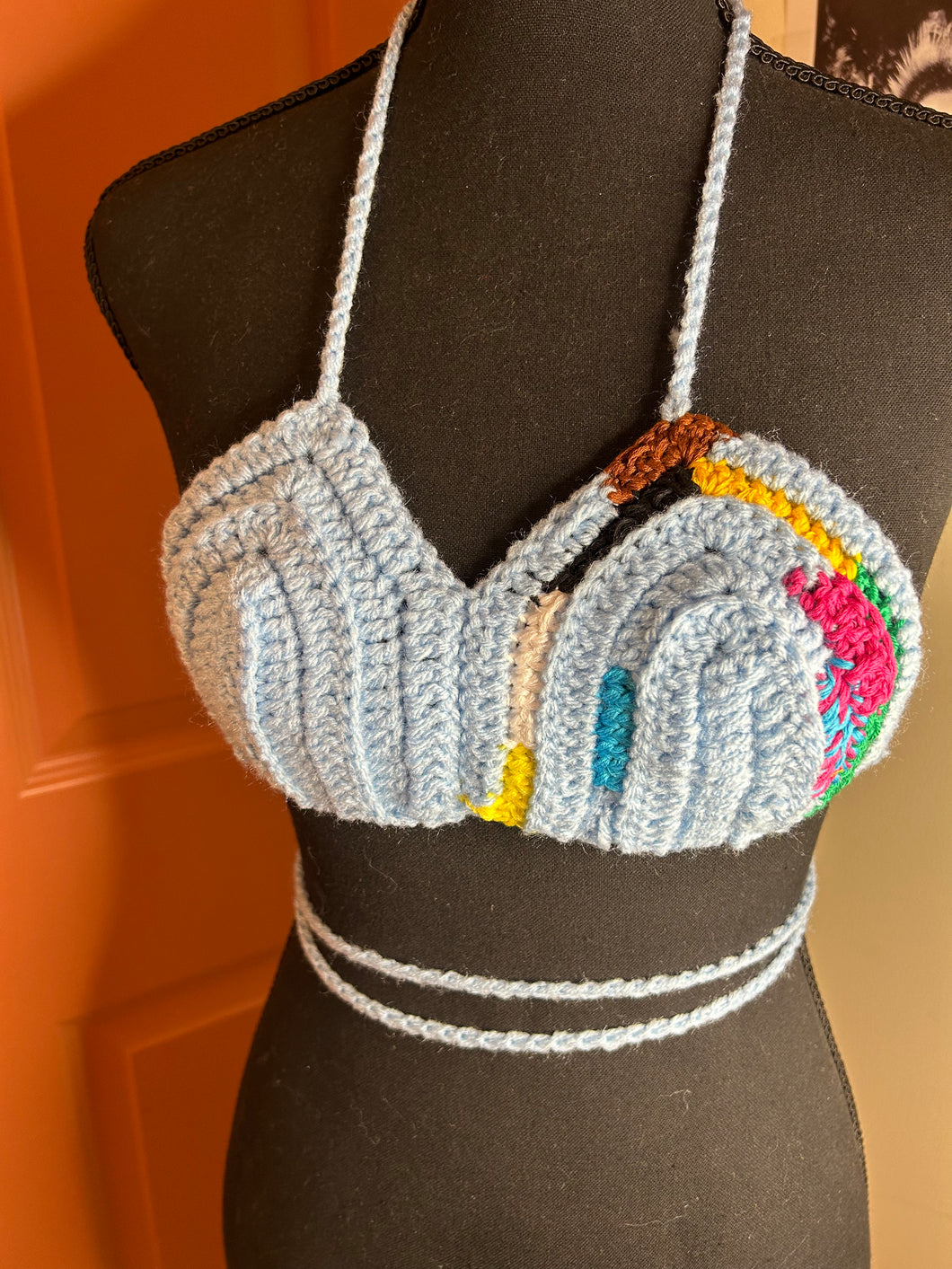 Multicolored Color Block Bralette