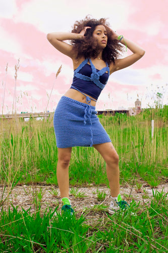 Blue Handmade Skirt