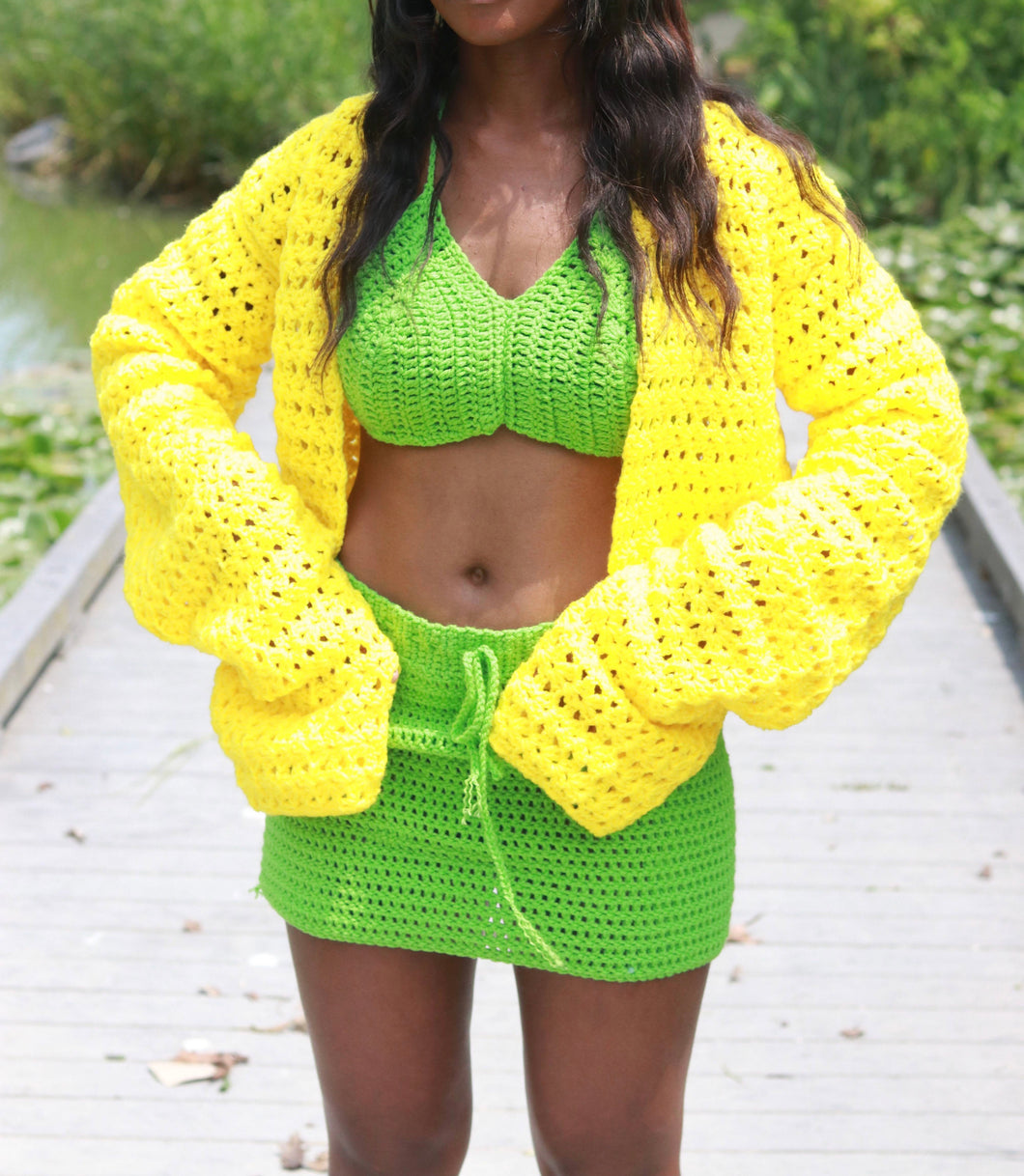 Yellow Handmade Cardigan