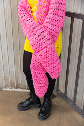 Pink Handmade Cardigan