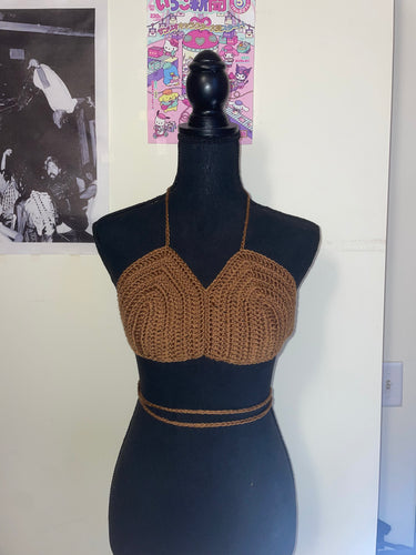 Brown Handmade Bralette