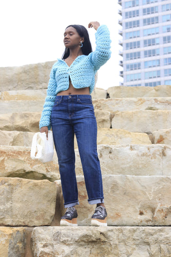 Turquoise Handmade Cardigan