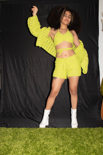 Grass Green Cardigan Set