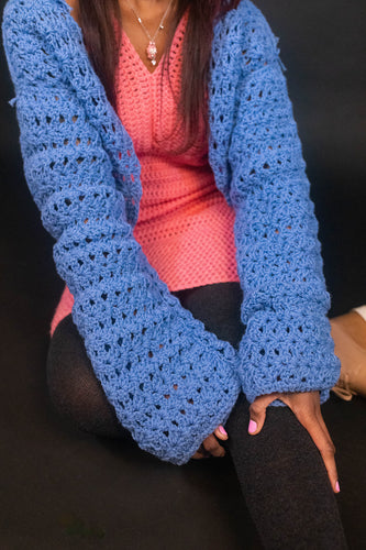 Blue Handmade Cardigan