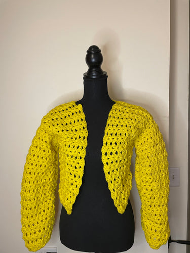 Off Yellow Handmade Cardigan