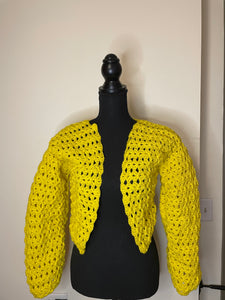 Off Yellow Handmade Cardigan