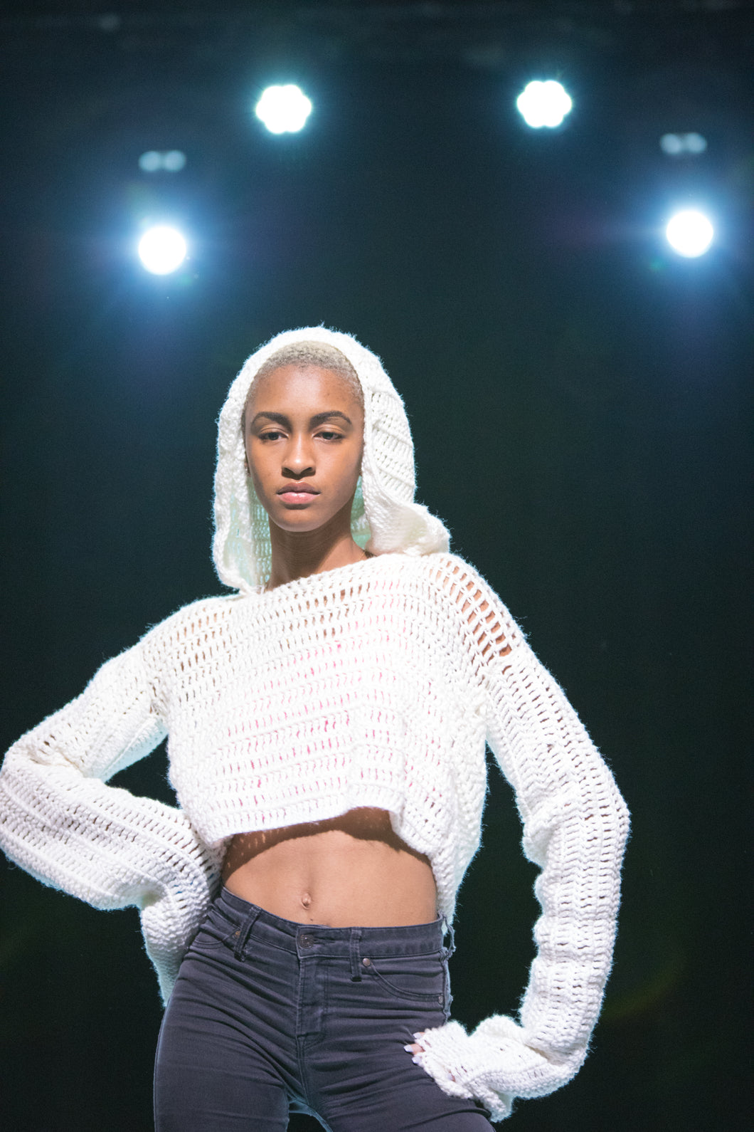 White Handmade Hoodie