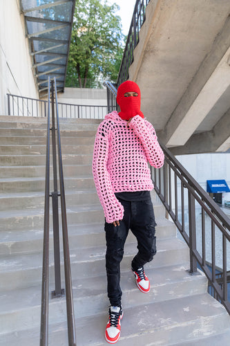 Pink Handmade Hoodie