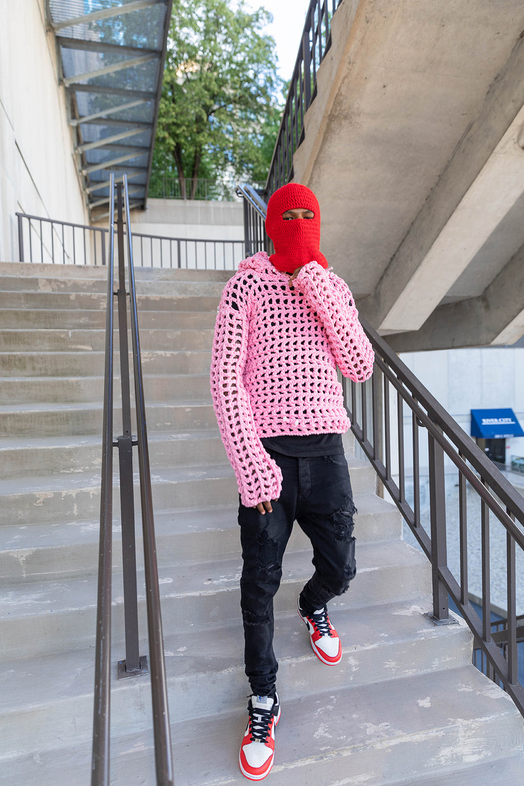 Pink Handmade Hoodie