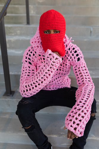 Red Handmade Ski-Mask