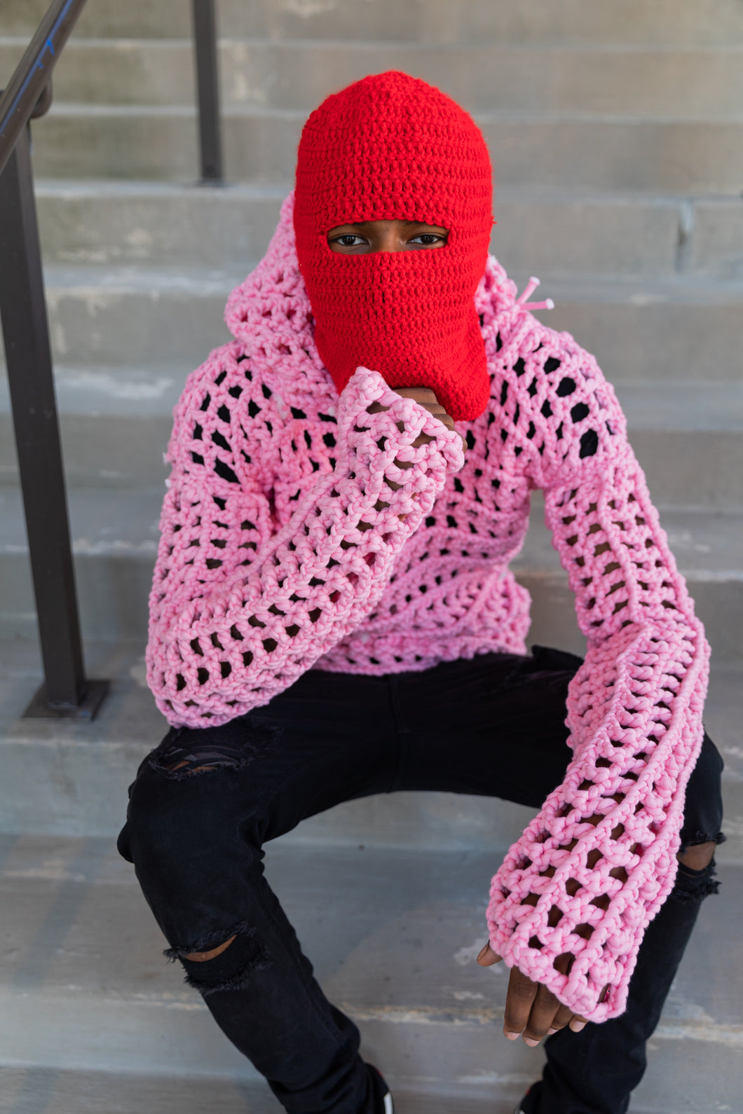 Red Handmade Ski-Mask